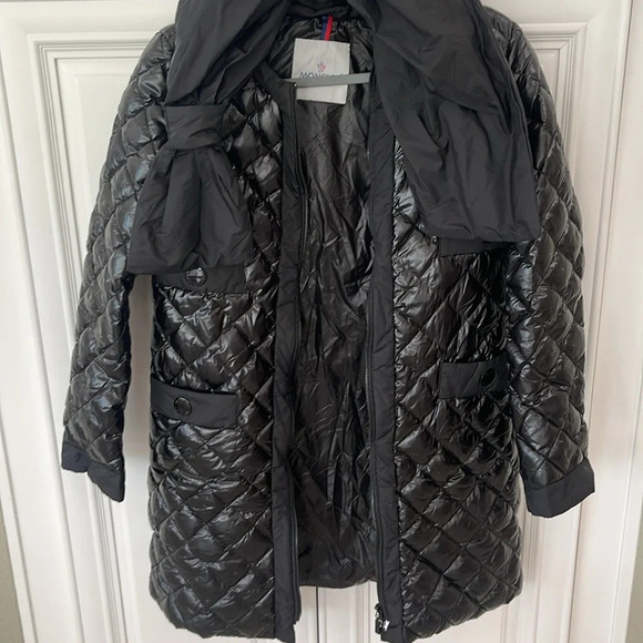 Moncler BAIEL Black Women Quilted Coat Jacket  Small made in Italy - with flaws - Picture 11 of 17